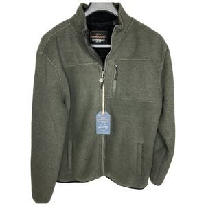 Weatherproof Mens Faux Fur-Lined Zip Jacket Sz Large Dusty Olive NWT